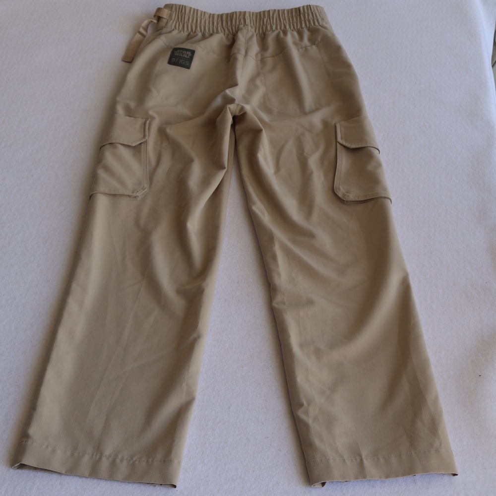 FIGS The Armorer Cargo Scrub Pants Women's Small Tall Wide Leg Beige - Picture 11 of 14